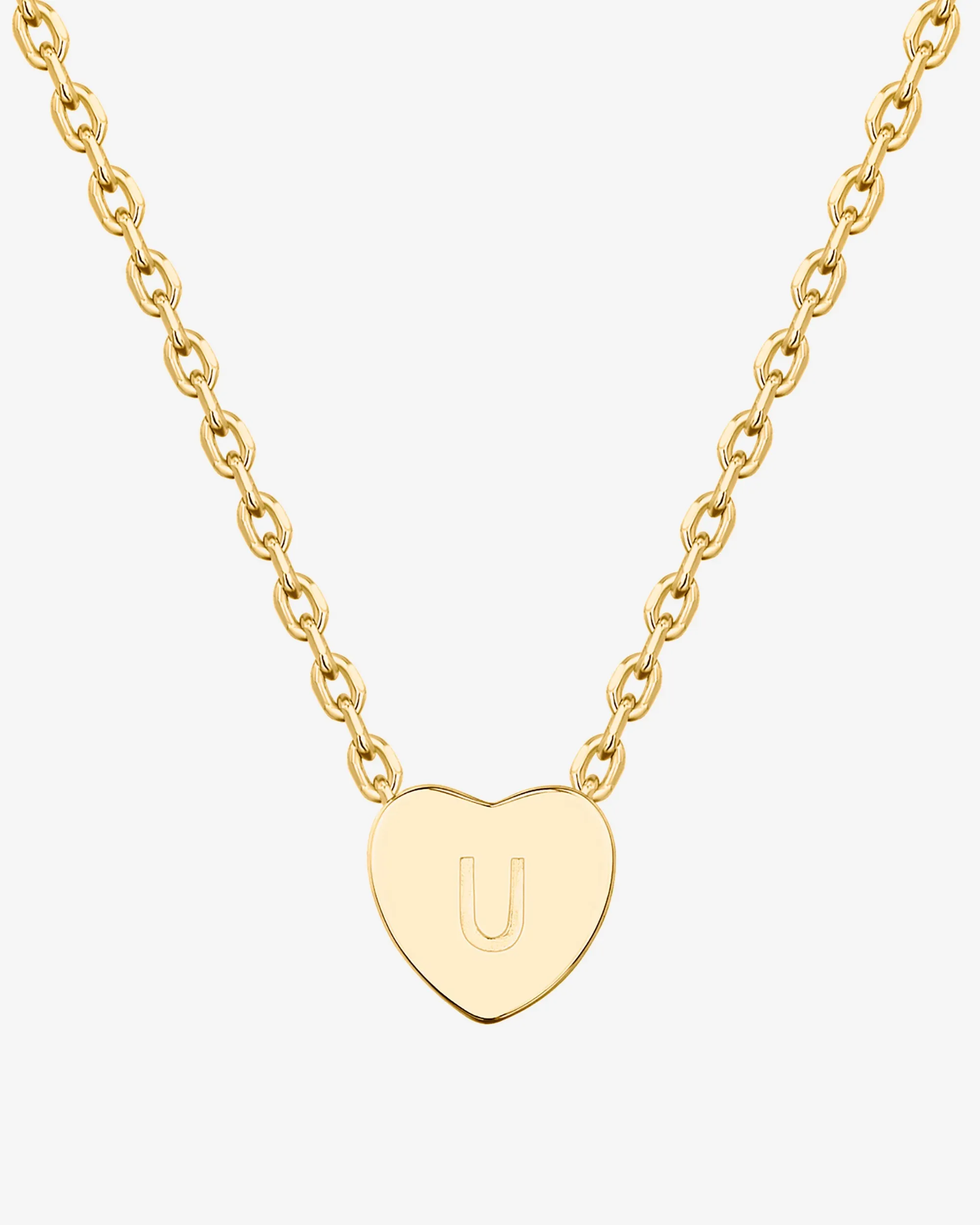 Dainty Heart Initial Necklace