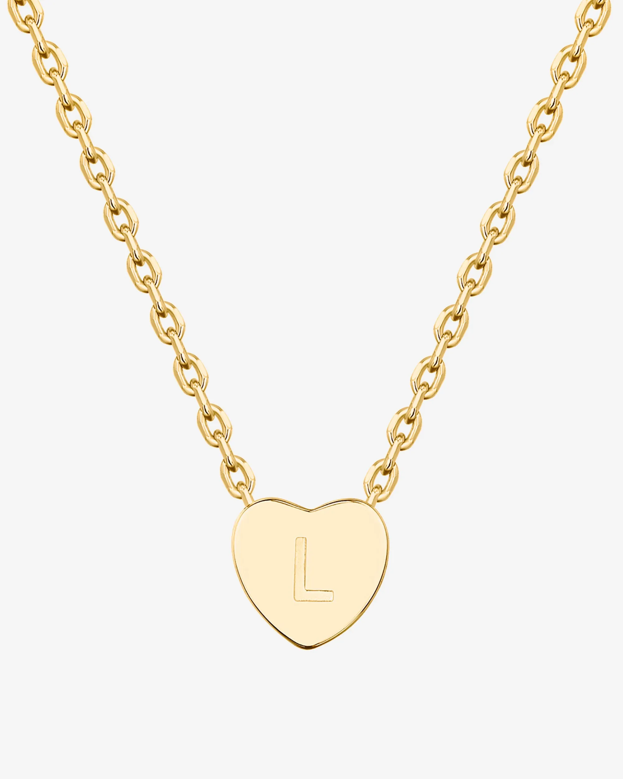Dainty Heart Initial Necklace