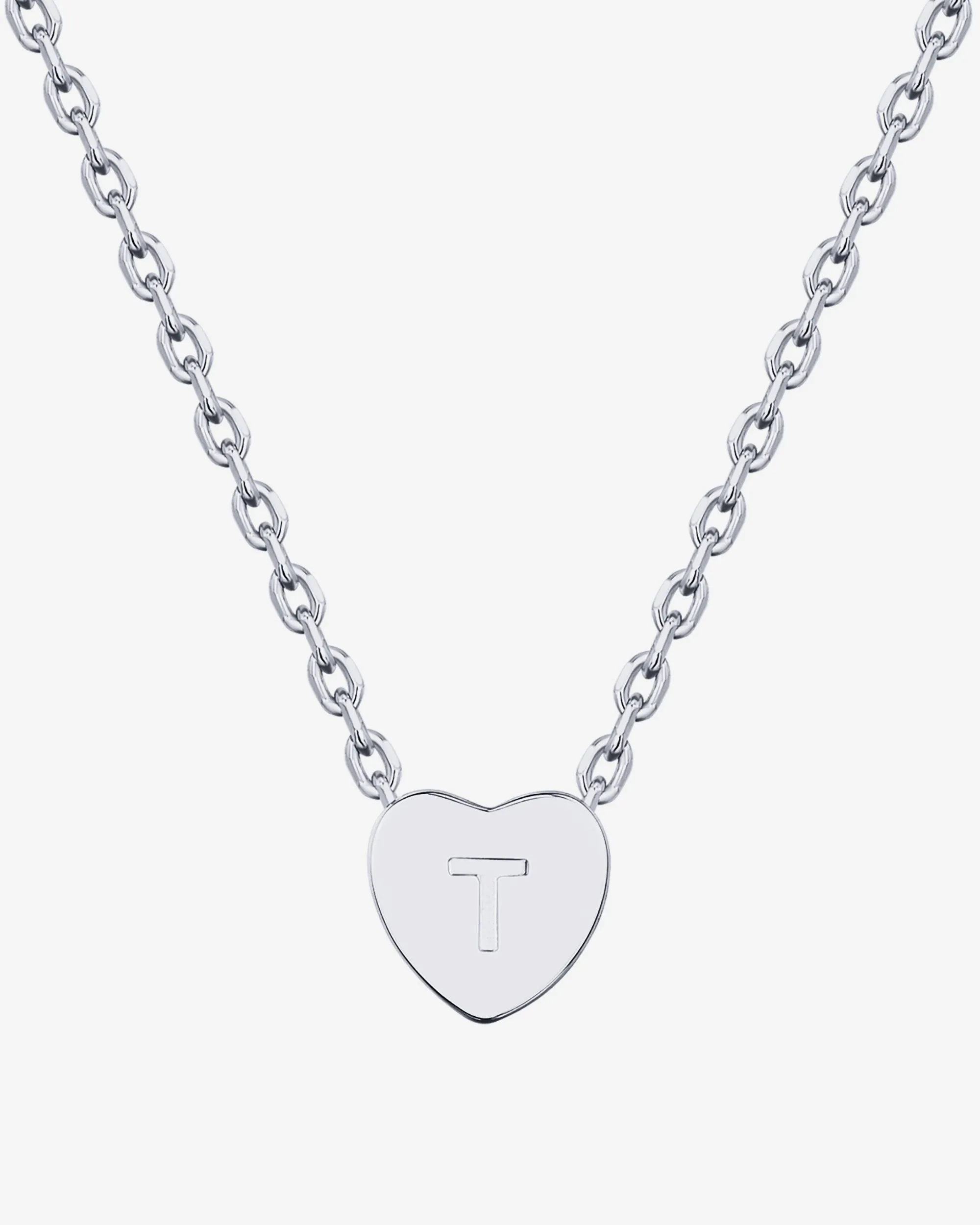 Dainty Heart Initial Necklace