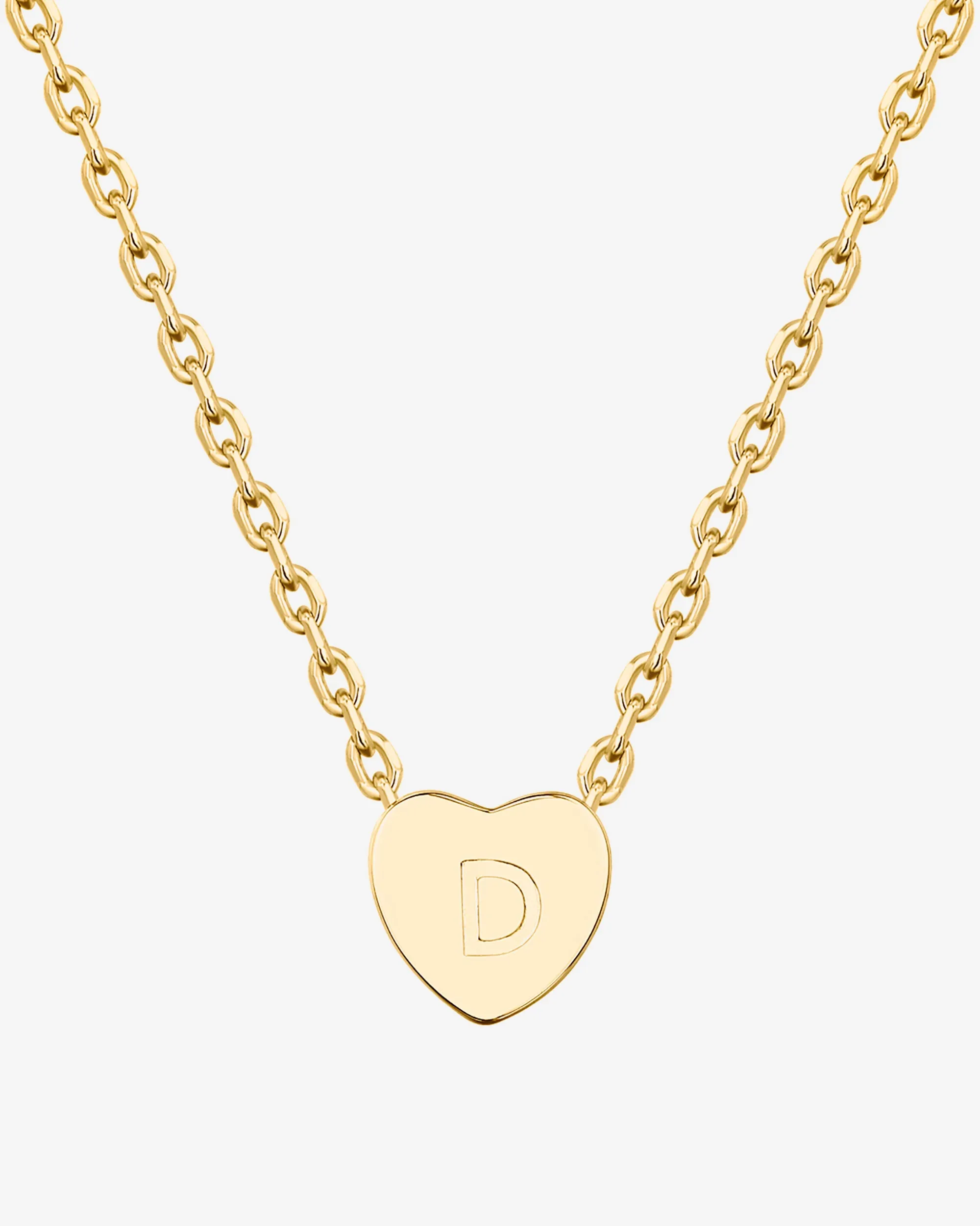 Dainty Heart Initial Necklace