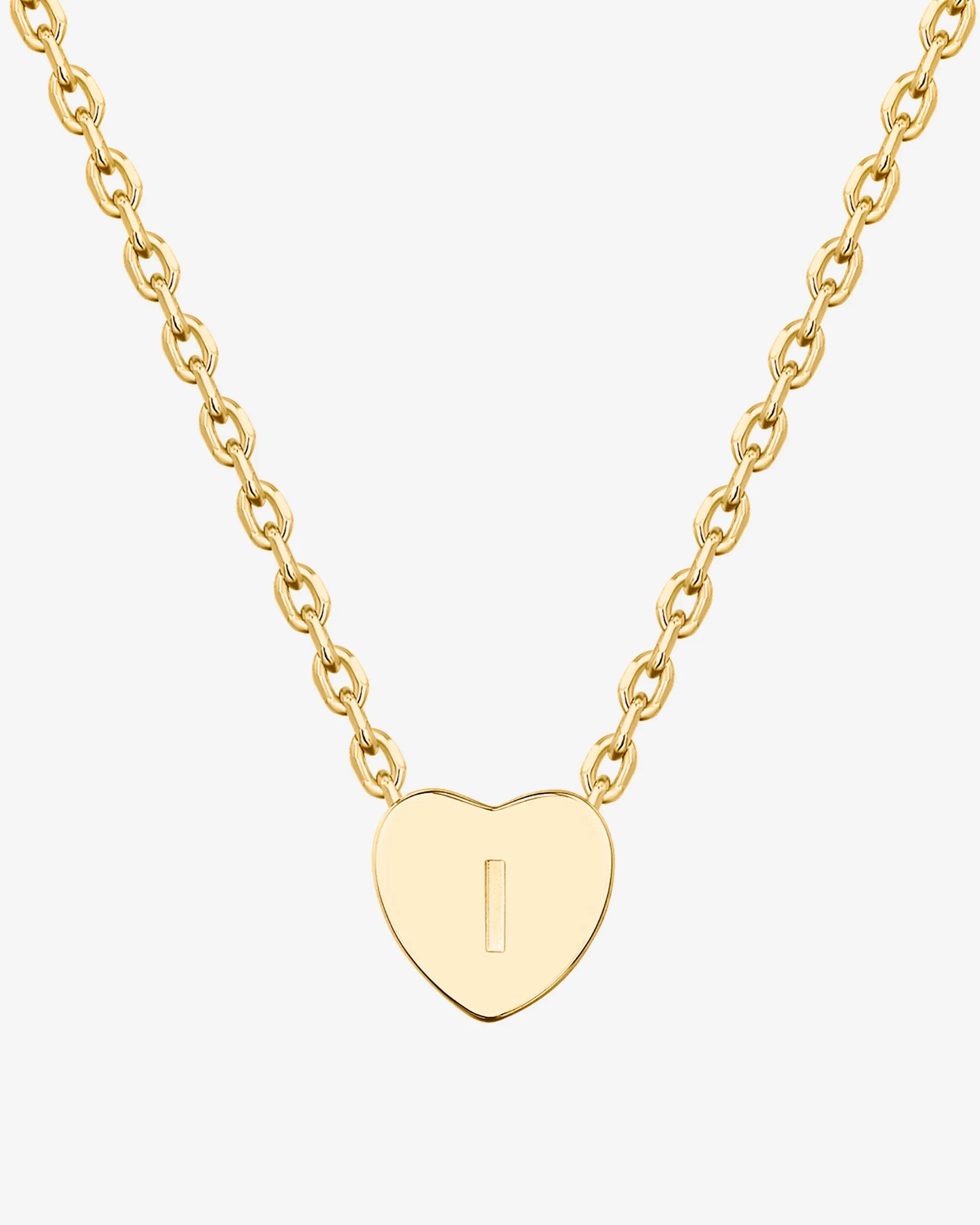 Dainty Heart Initial Necklace