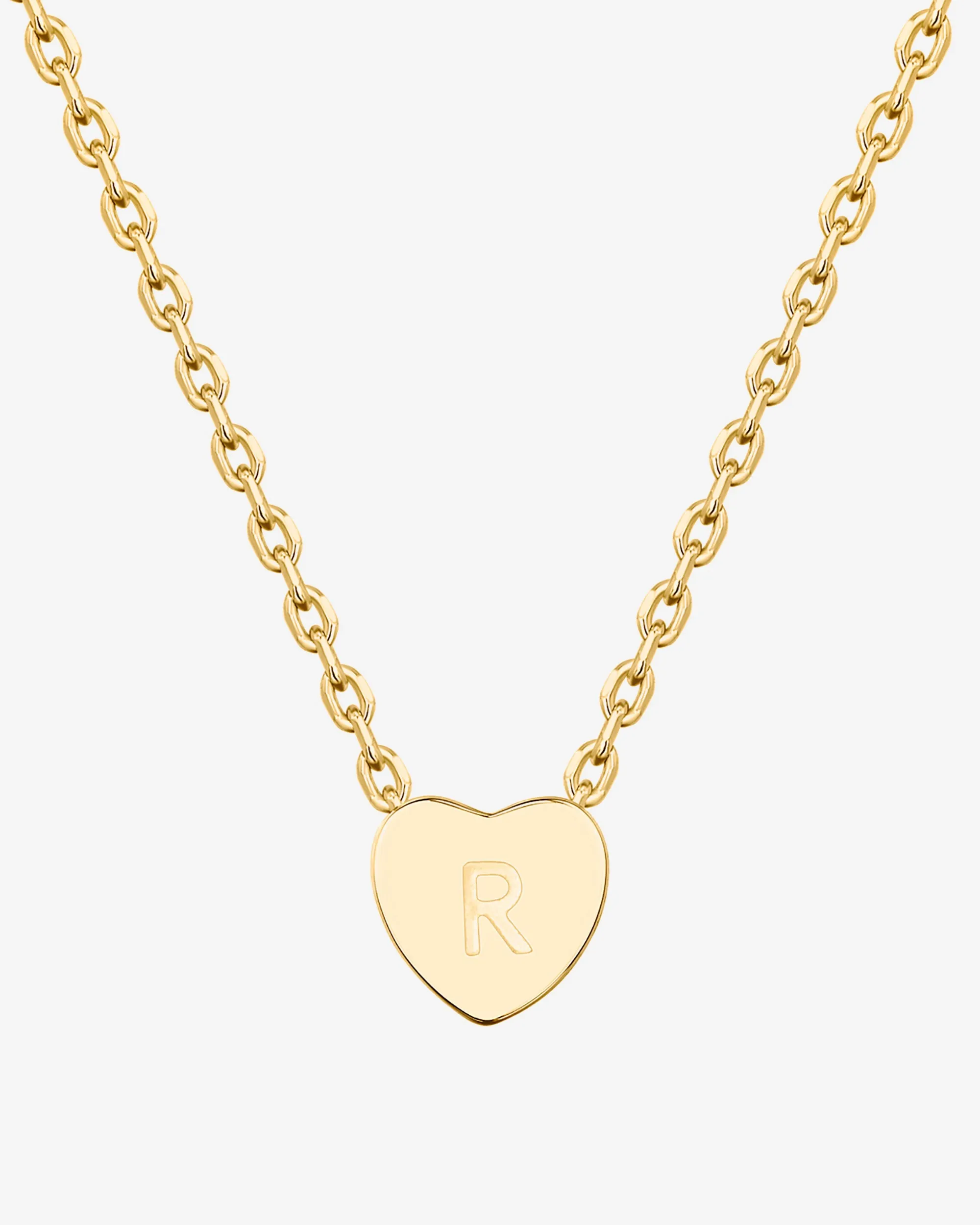 Dainty Heart Initial Necklace