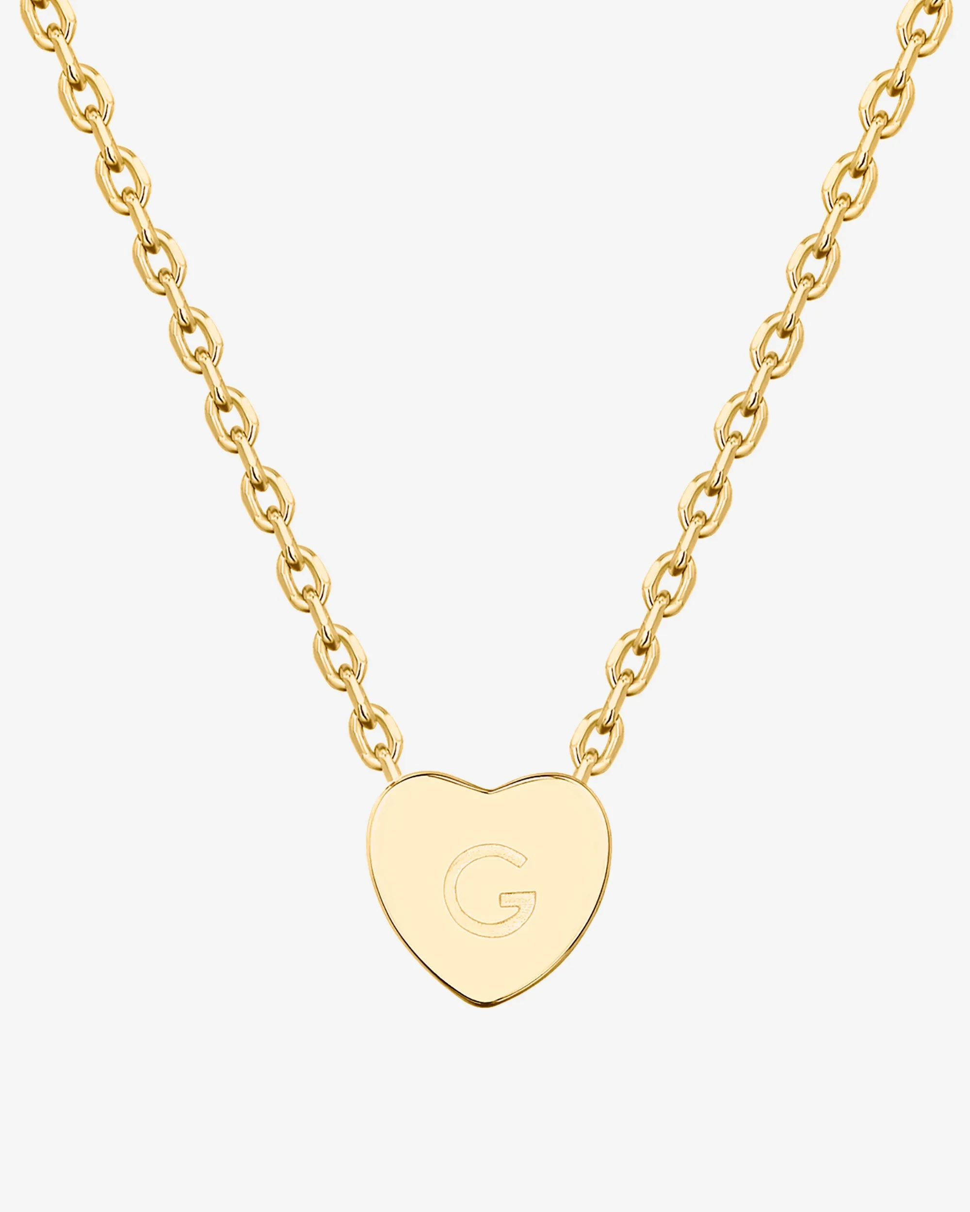 Dainty Heart Initial Necklace