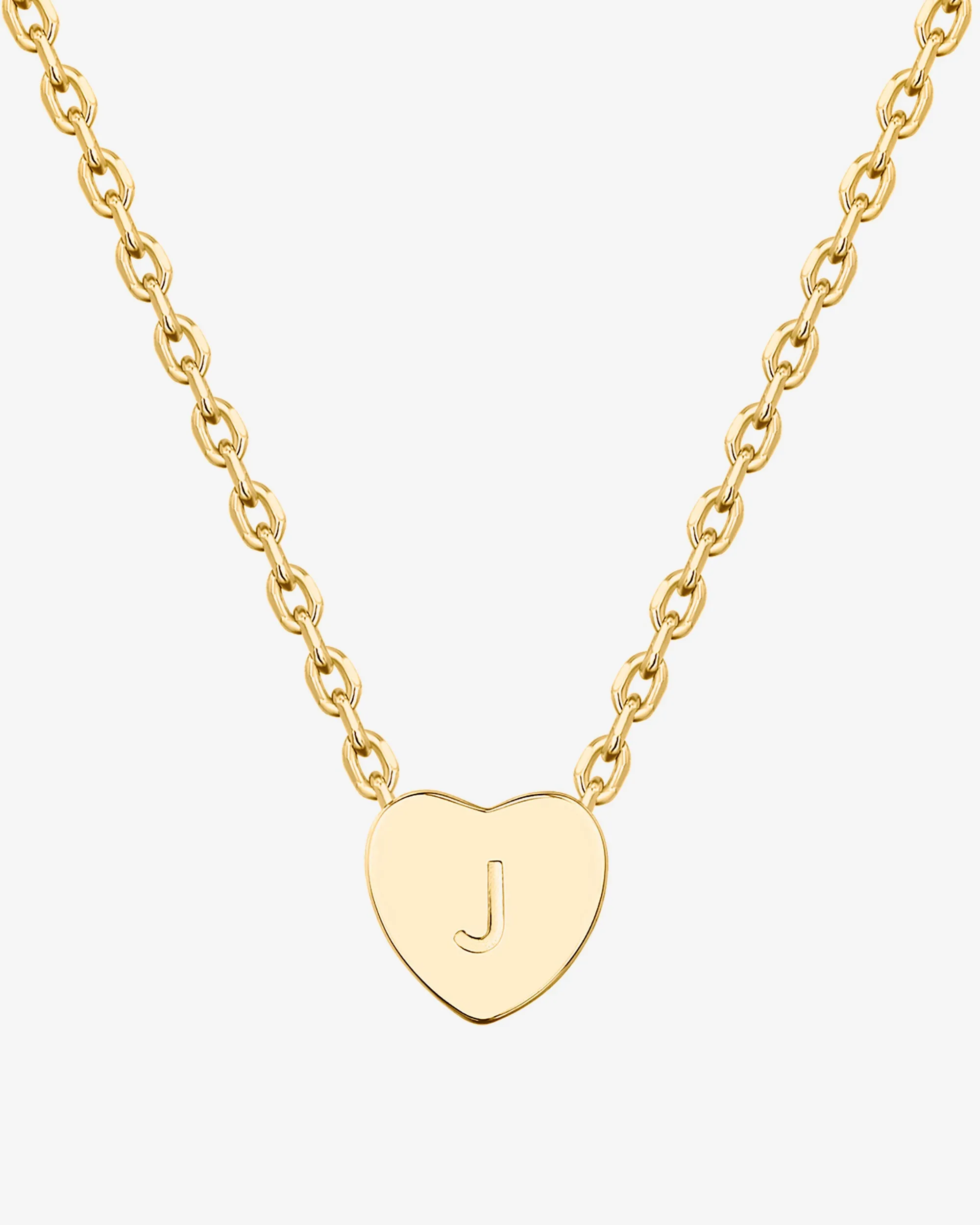Dainty Heart Initial Necklace
