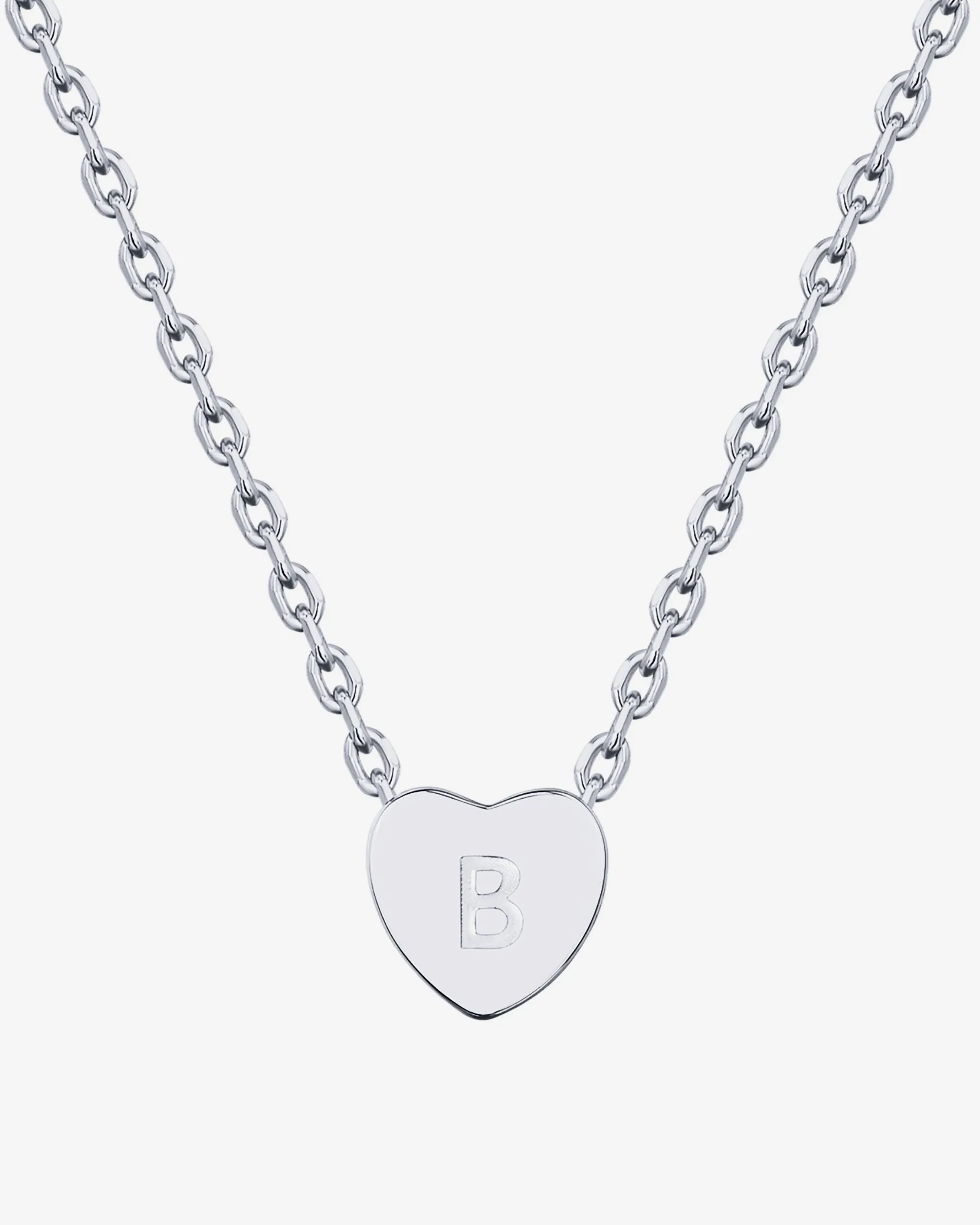 Dainty Heart Initial Necklace