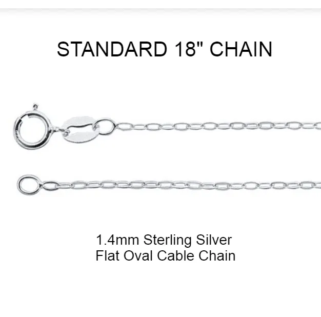 Dainty Heart Shape Sterling Silver Fingerprint Necklace
