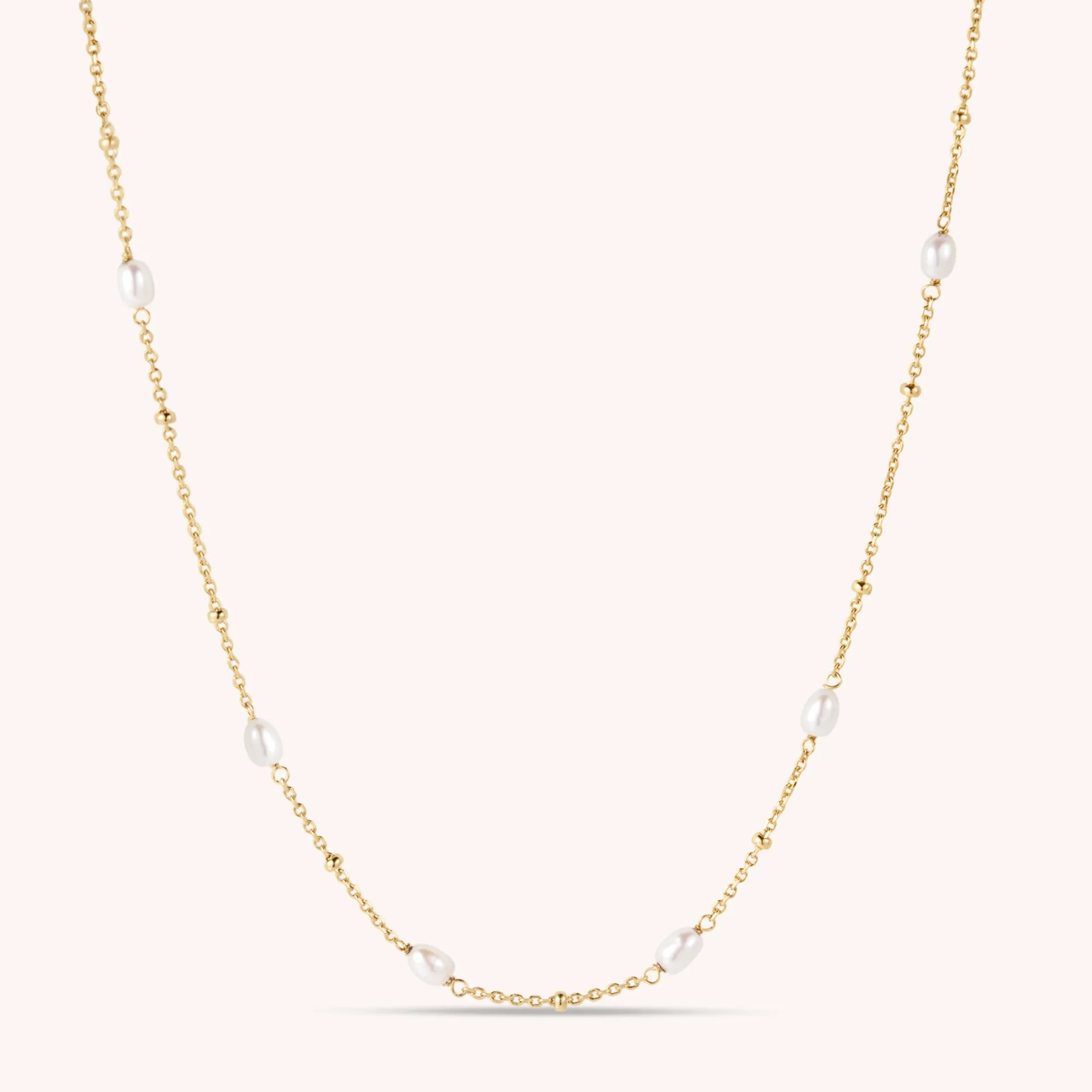 Dainty Pearl Satellite Necklace