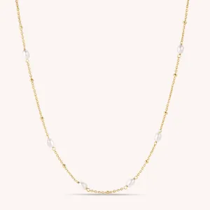 Dainty Pearl Satellite Necklace