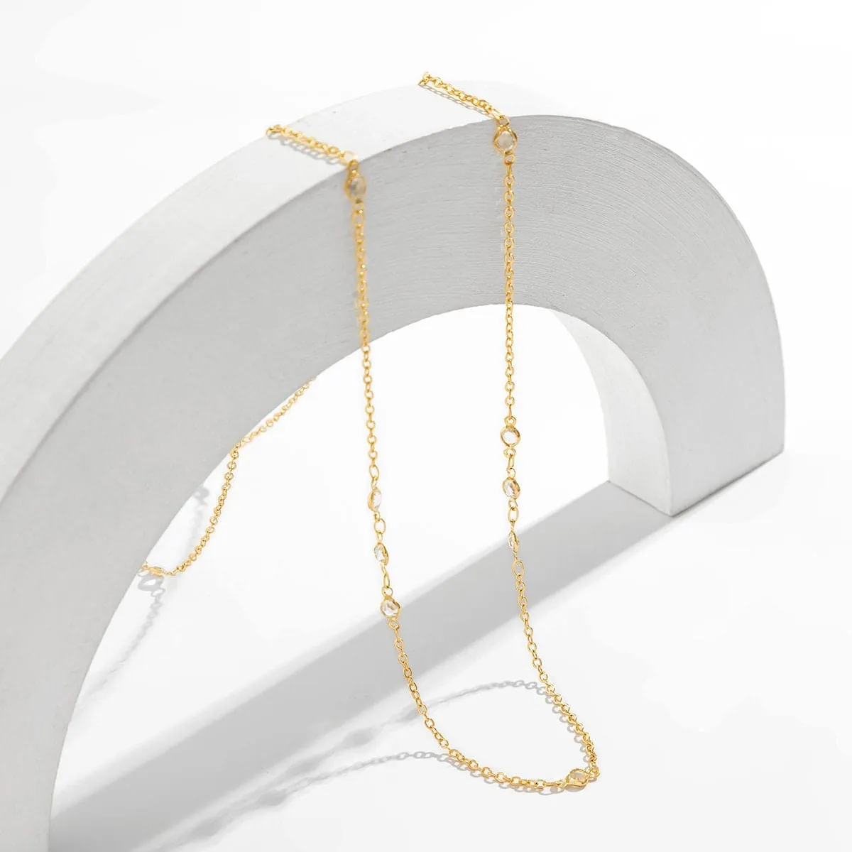 Dainty Rhinestone Charm Waist Chain