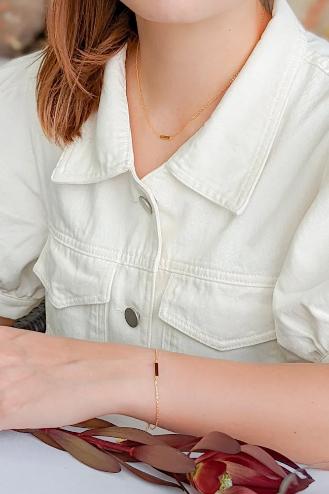 Delcy Bar Fine Necklace (925 Silver)