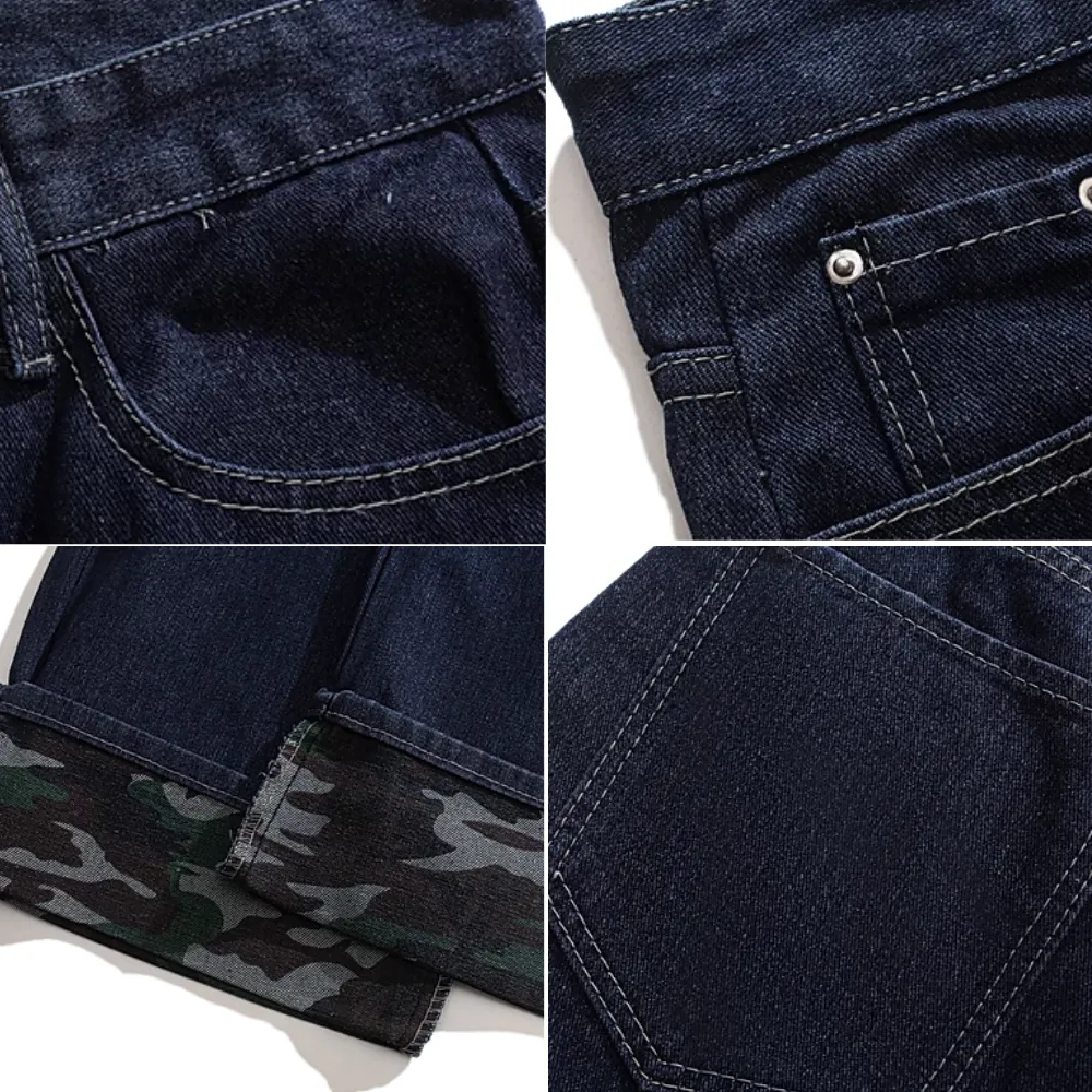 DF |Versatile Camouflage Hem Jeans