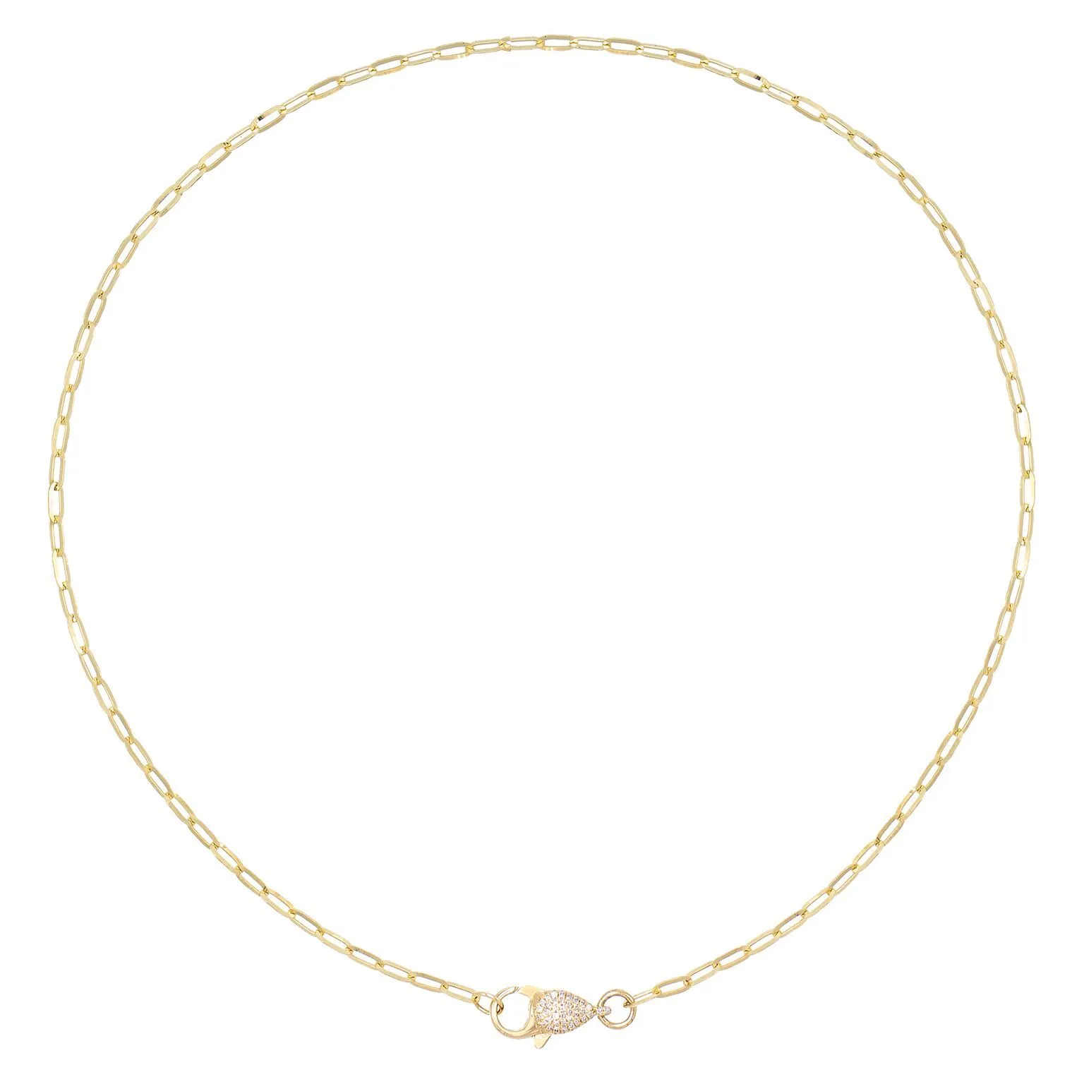 Diamond Clasp Chain Necklace 14K