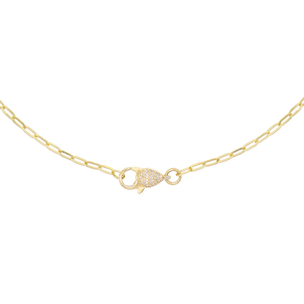 Diamond Clasp Chain Necklace 14K