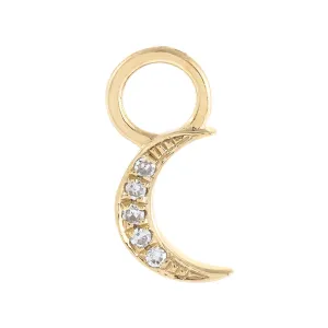 Diamond Mini Crescent Charm 14K