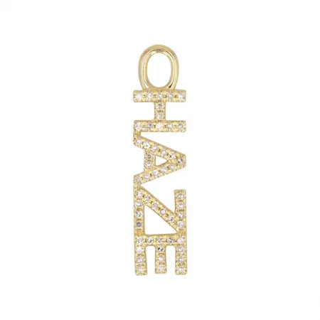 Diamond Name Earring Charm