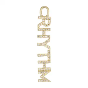 Diamond Name Earring Charm