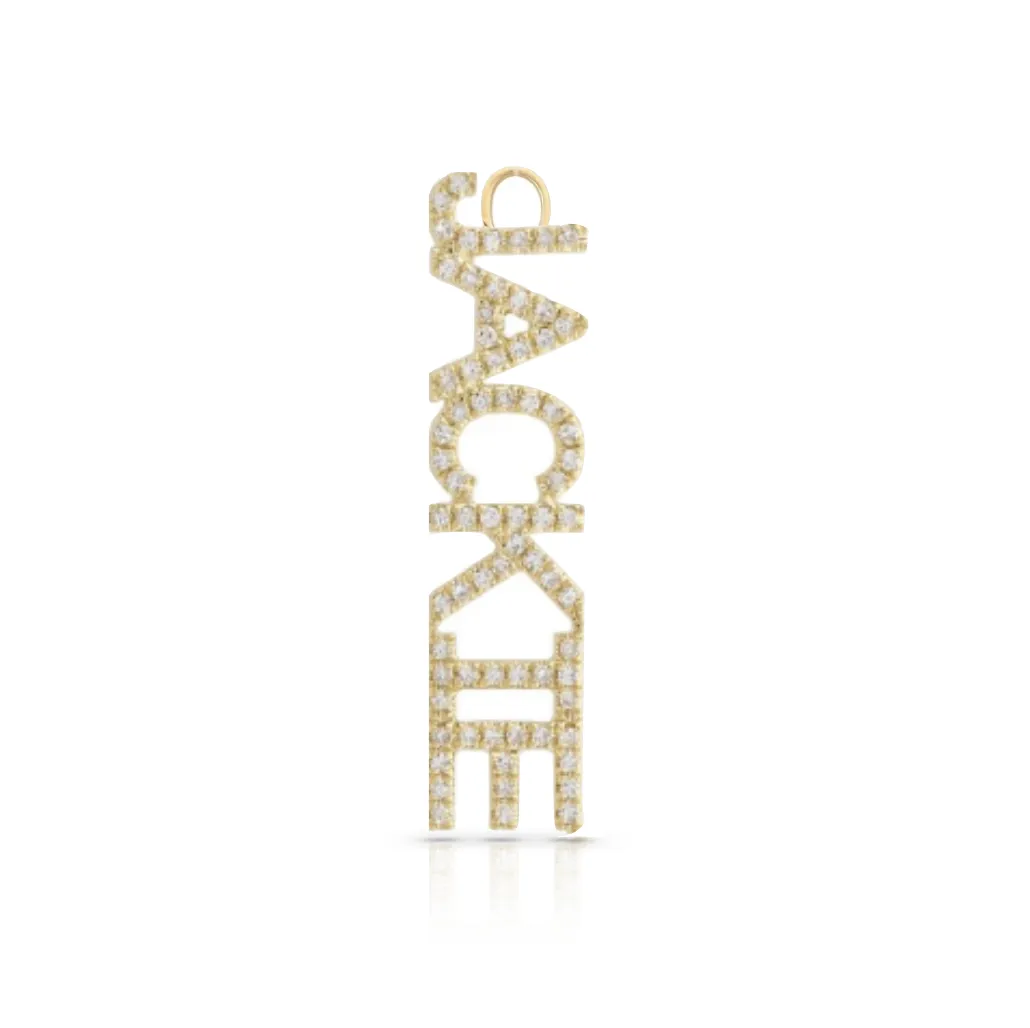 Diamond Name Earring Charm