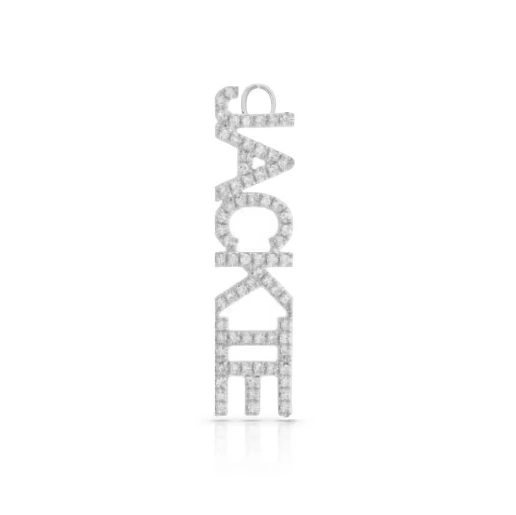 Diamond Name Earring Charm