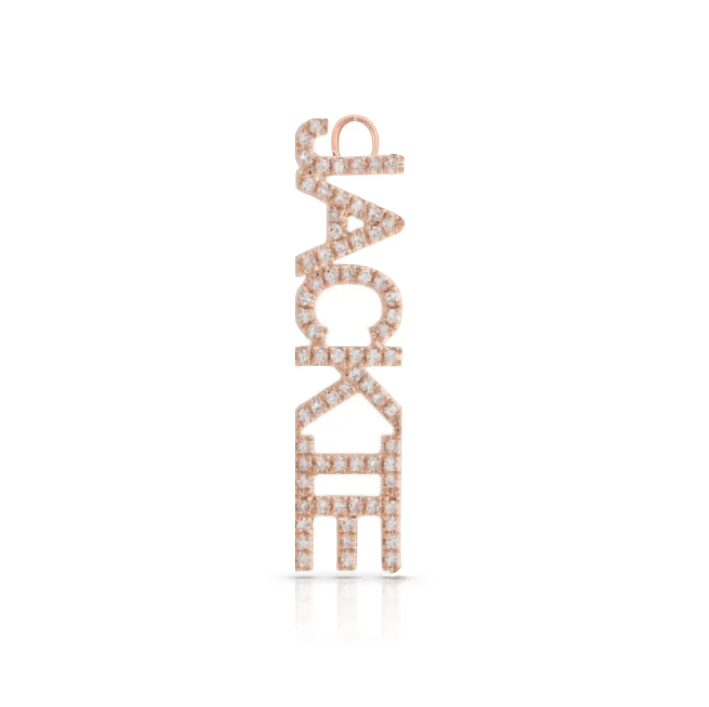 Diamond Name Earring Charm