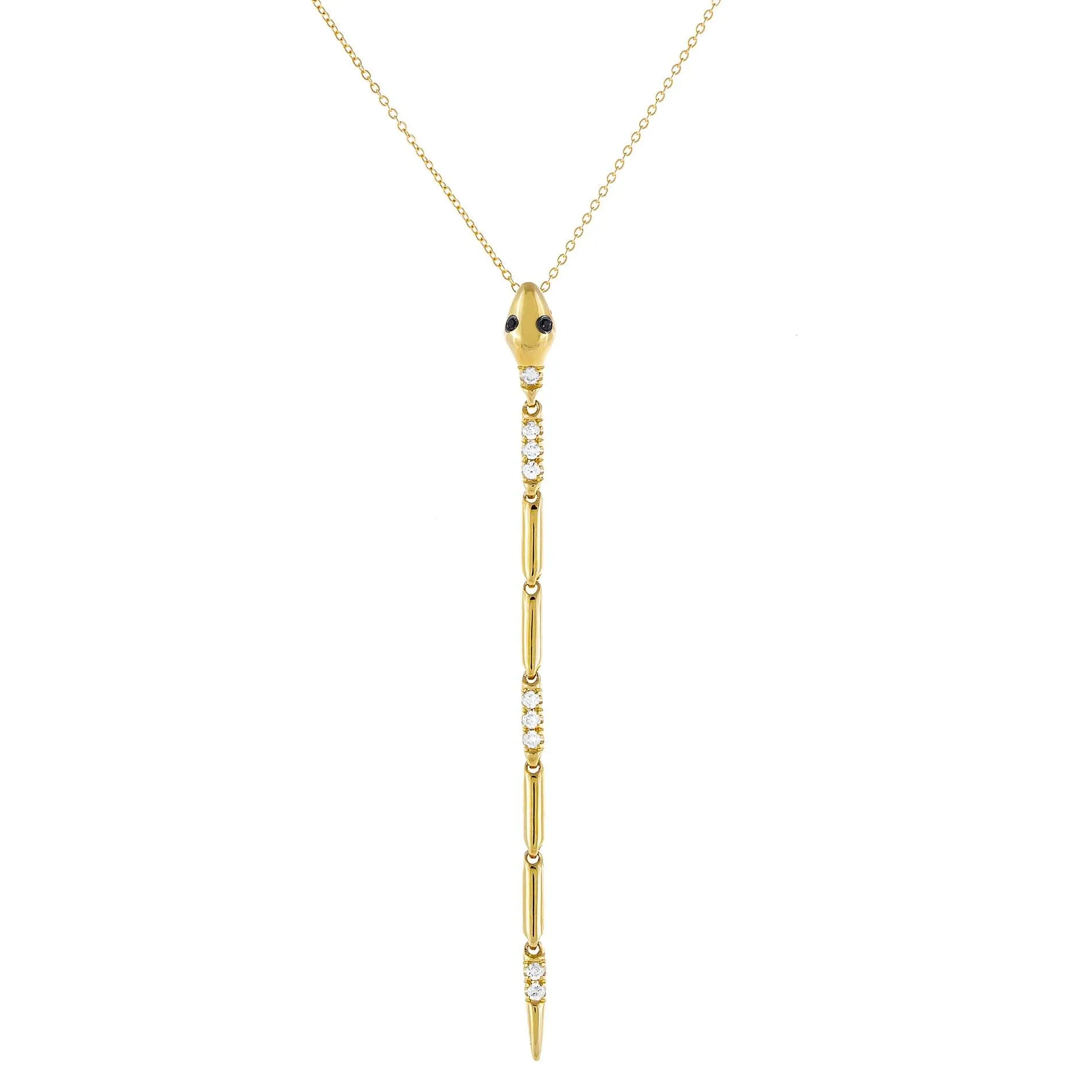 Diamond Snake Lariat 14K