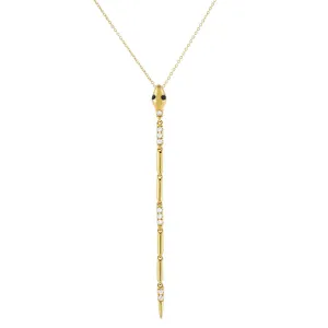 Diamond Snake Lariat 14K
