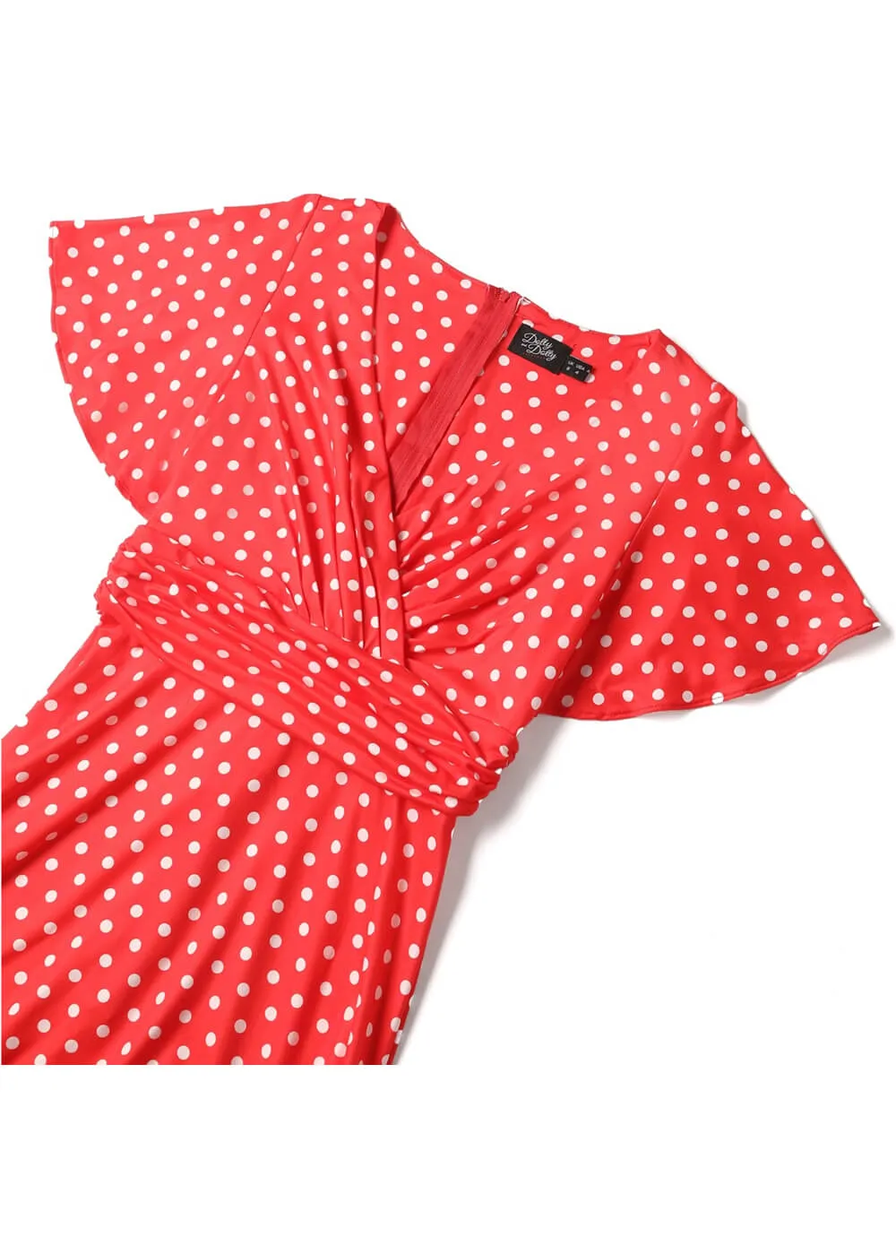 Dolly & Dotty Donna Polkadot 40's Dress Red White