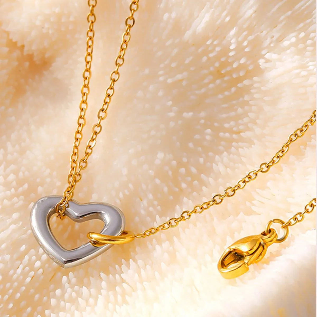 Dual Tone Heart Bracelet