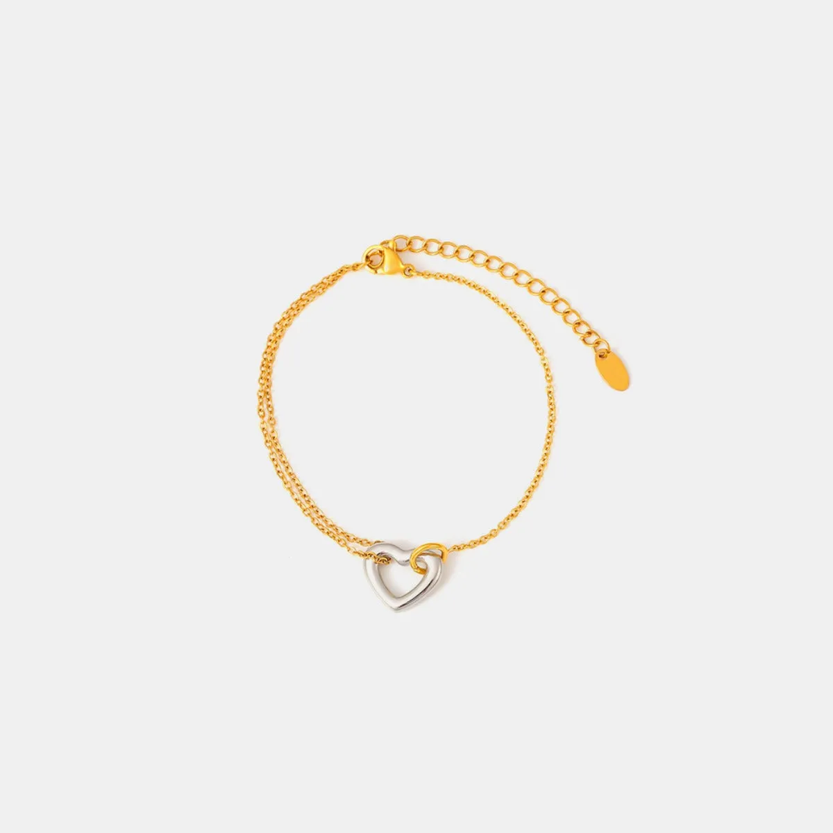 Dual Tone Heart Bracelet