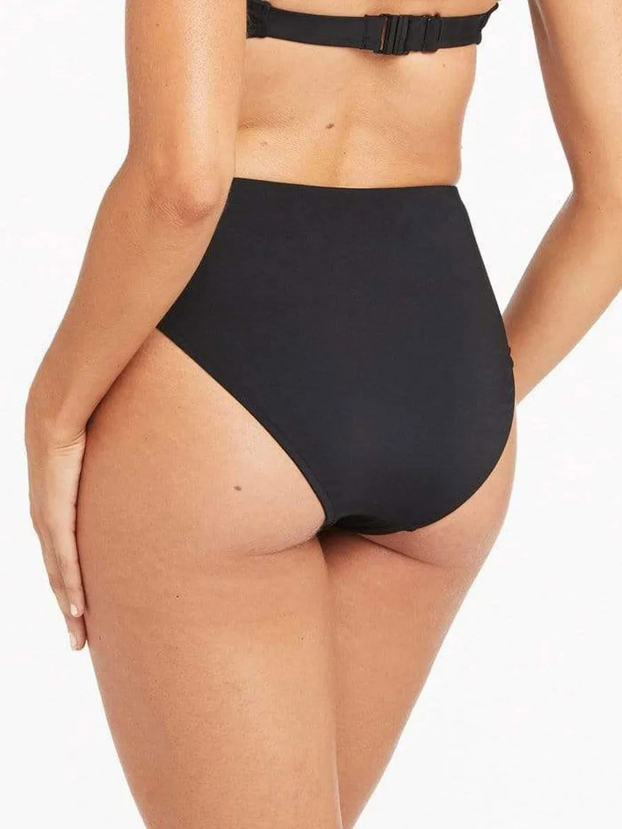 Eco Essentials Retro High Waist Bottom In Black