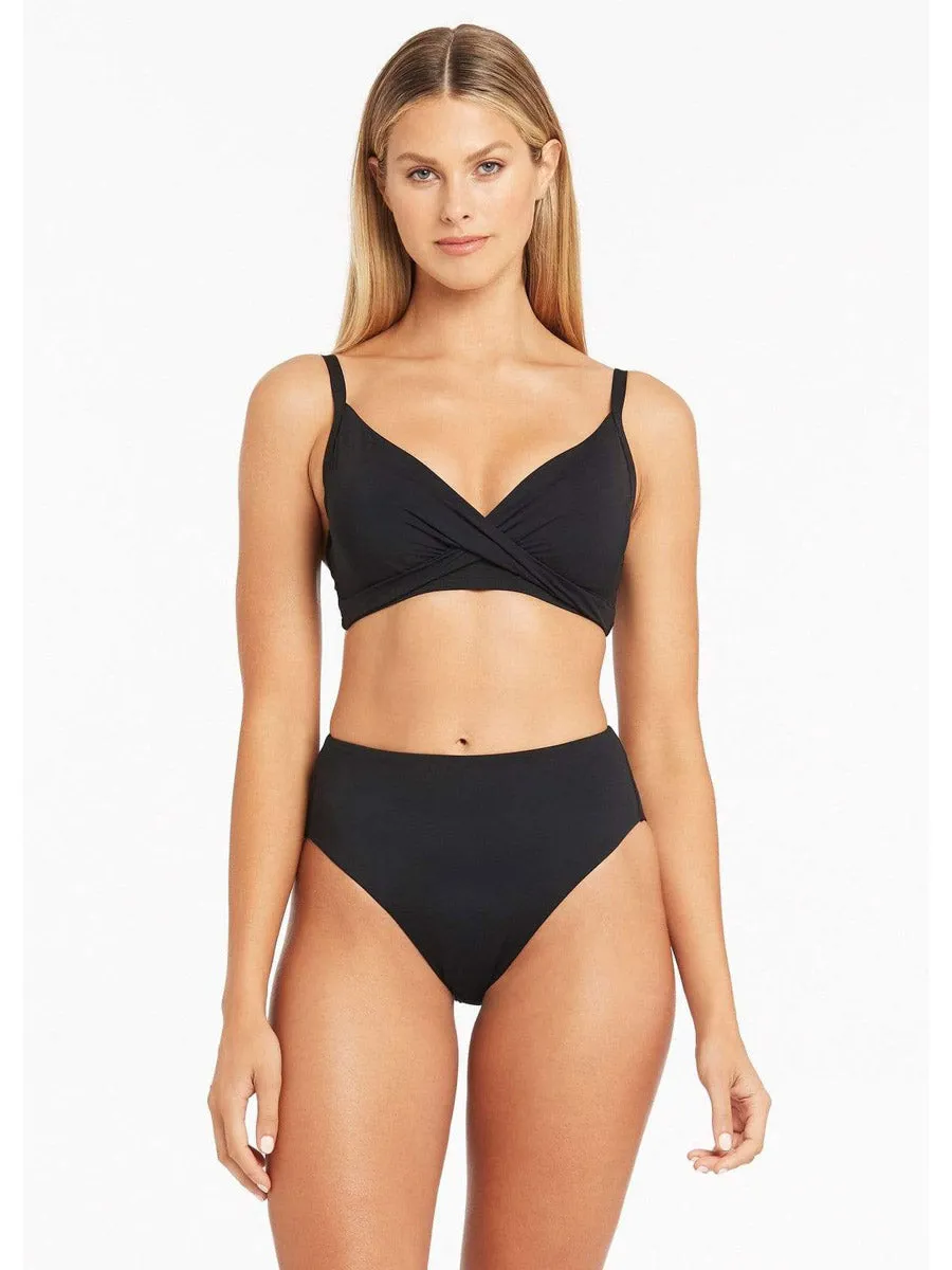 Eco Essentials Retro High Waist Bottom In Black