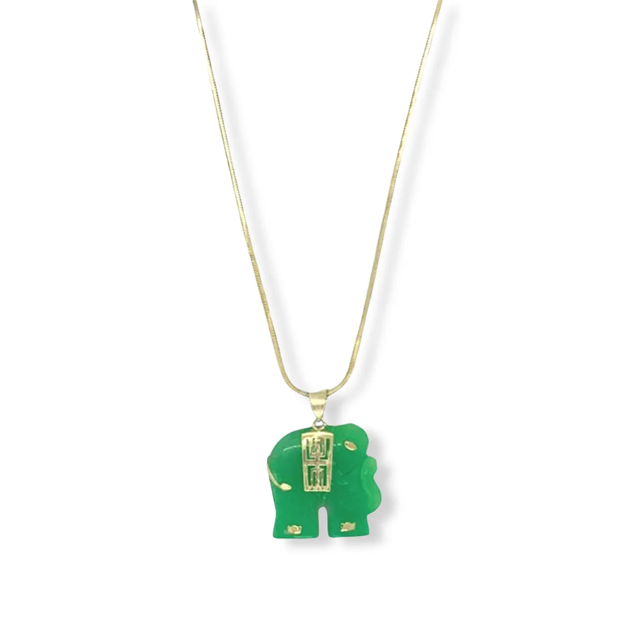 ELEPHANT GREEN JADE necklace