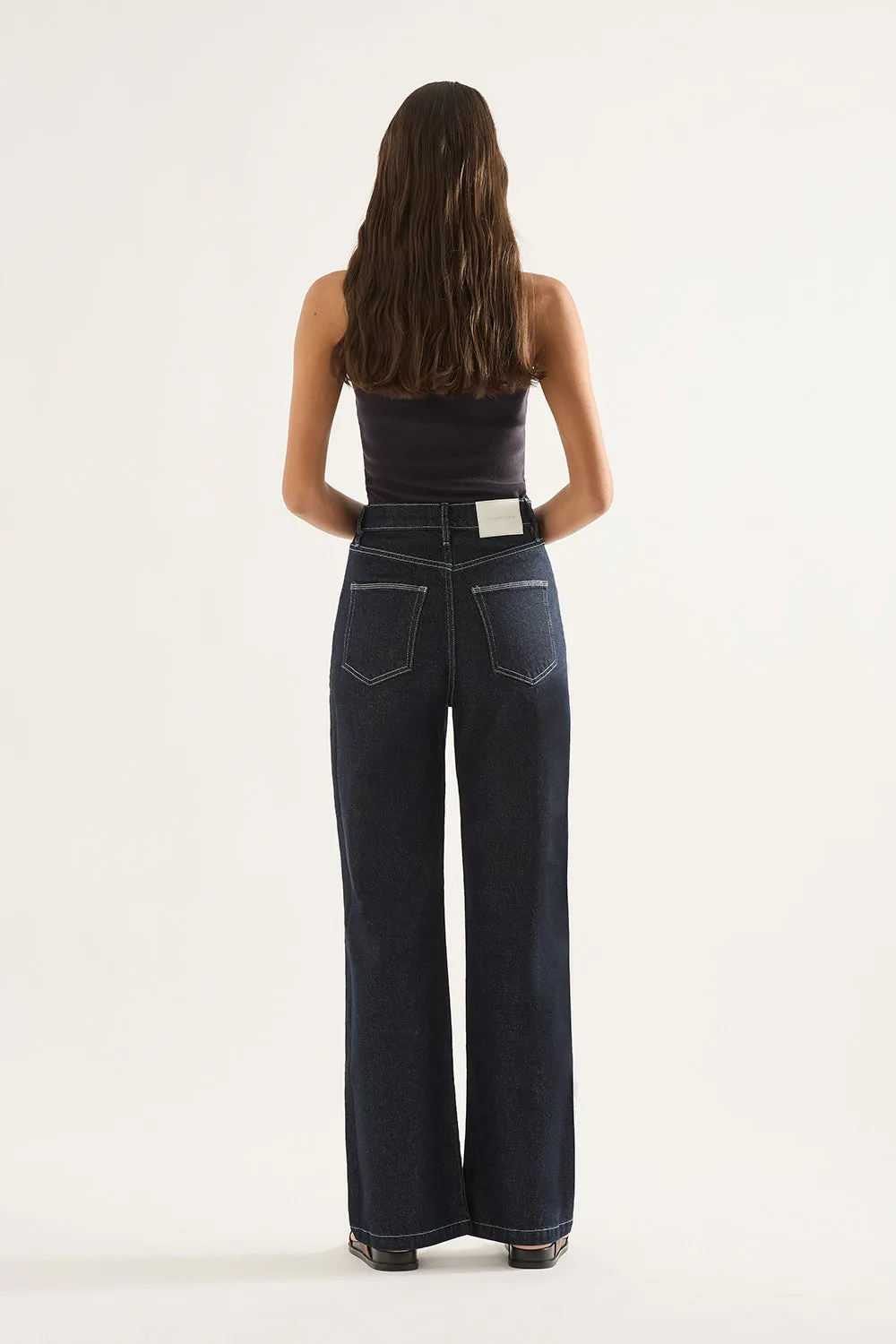 Ellie High Wide Leg Jean Rinse