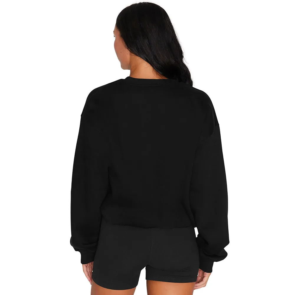 Emory Black Retro Crewneck
