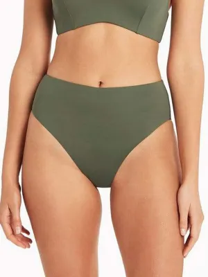 Essentials Retro High Waist Bottom in Khaki