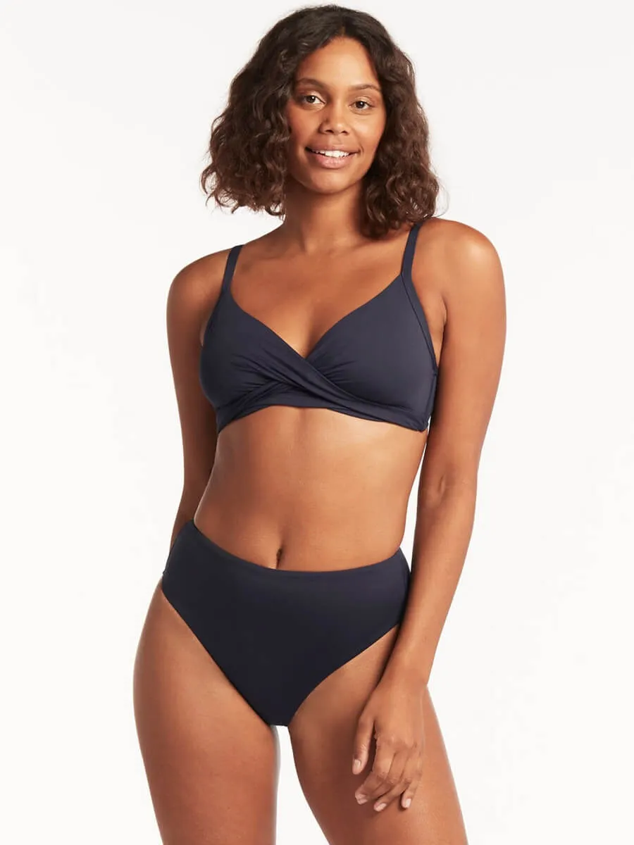 Essentials Retro High Waist Bottom in Night Sky