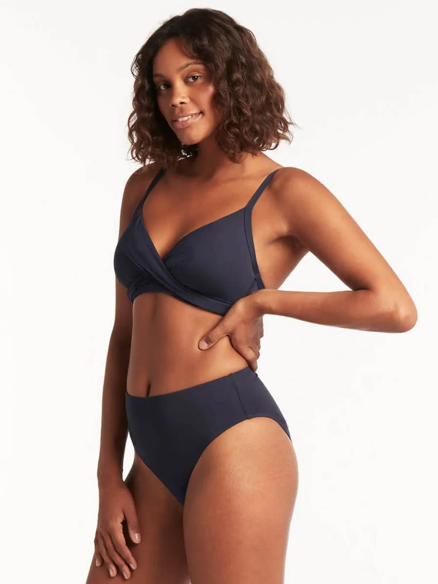 Essentials Retro High Waist Bottom in Night Sky