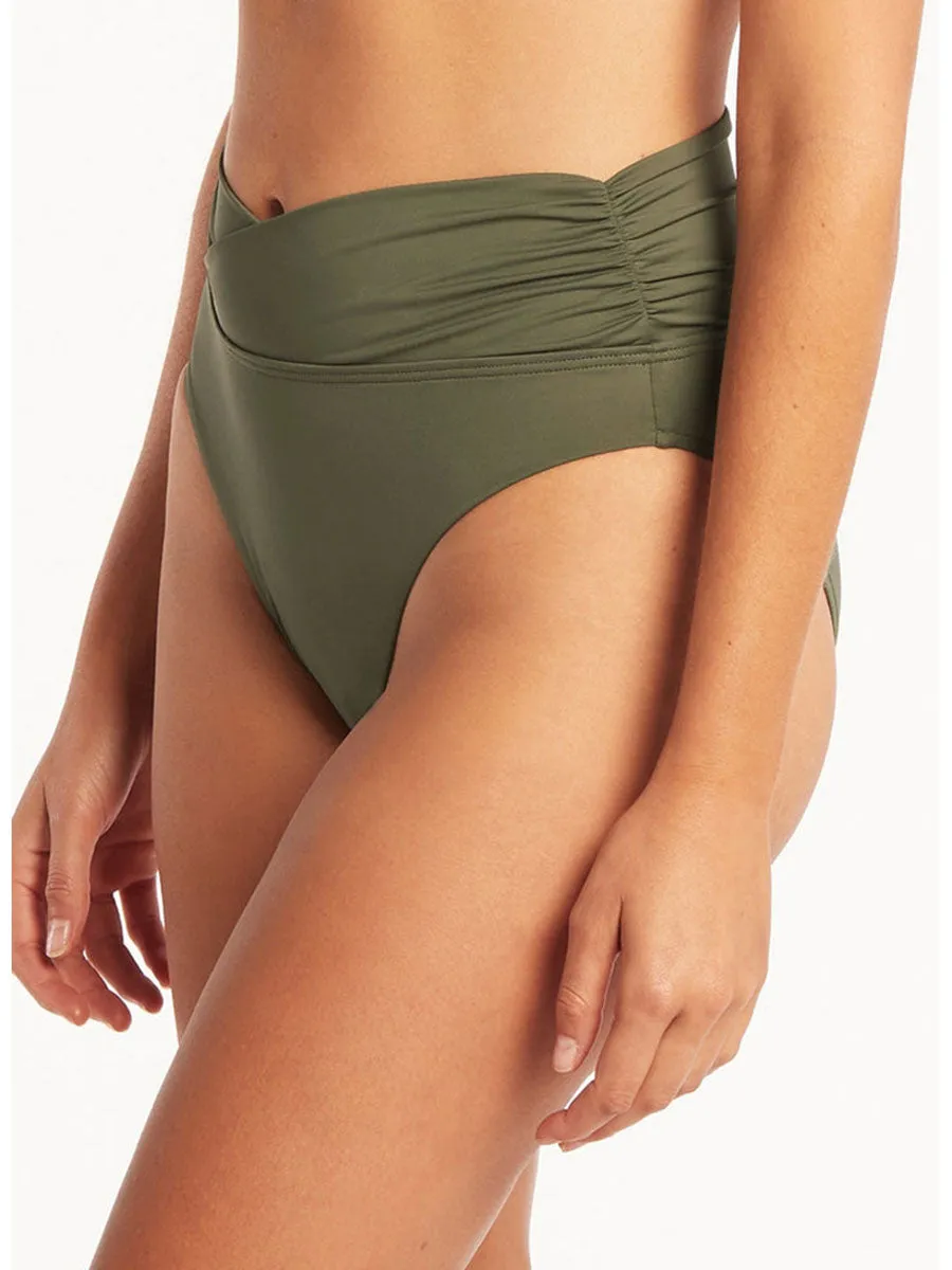 Essentials Wrap High Waist in Khaki