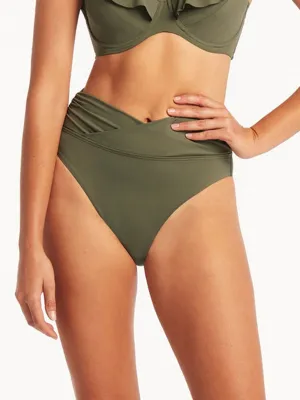 Essentials Wrap High Waist in Khaki