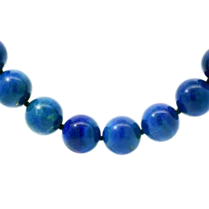 Estate 18k Yellow Gold Lapis Lazuli Necklace