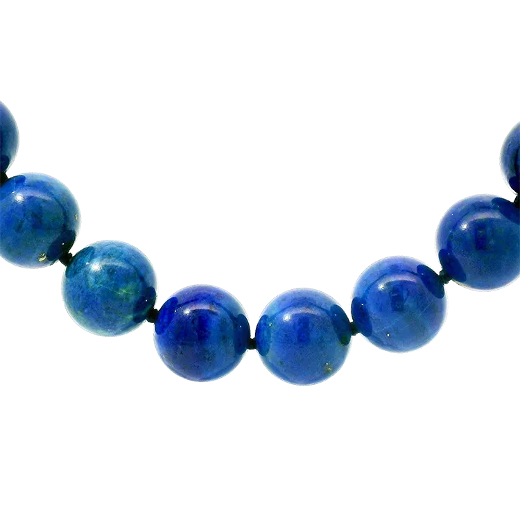 Estate 18k Yellow Gold Lapis Lazuli Necklace
