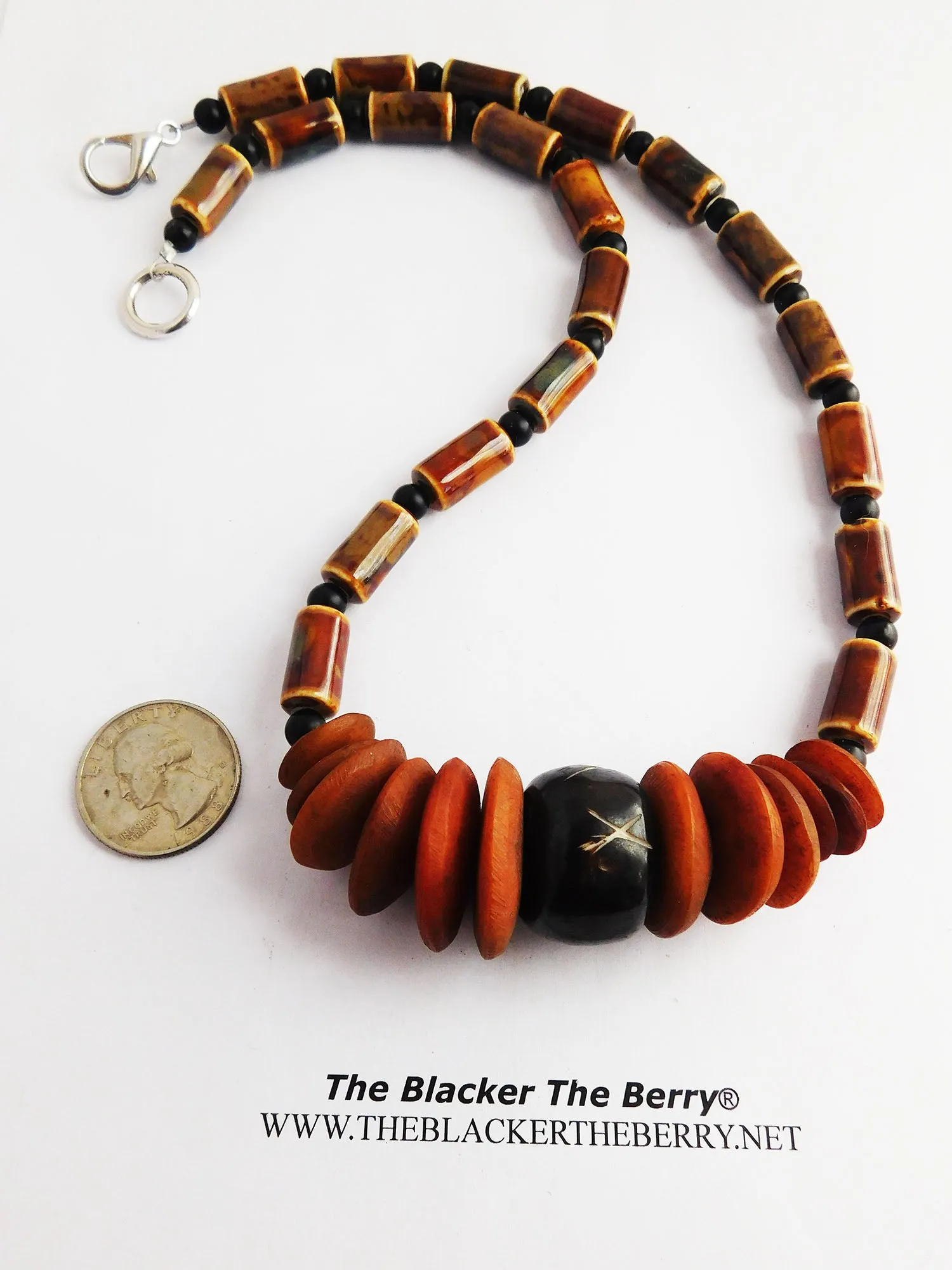 Ethnic Necklaces Beaded Jewelry Brown Women