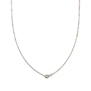 Fine Sterling Silver Bar Link Vintage Watch Chain