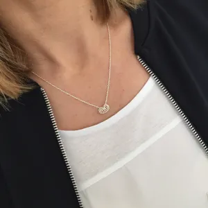 Five Silver Rings Necklace