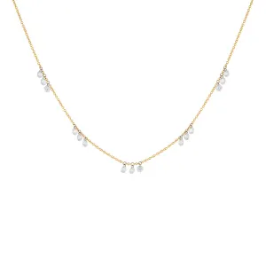 Floating Diamond Scattered Necklace 18K