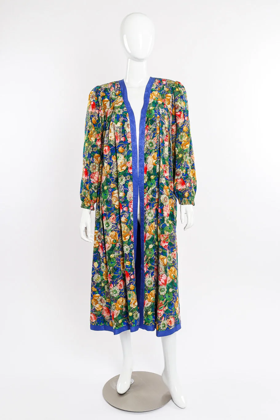 Floral Silk Swing Duster