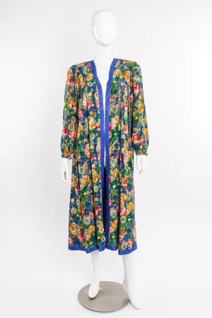 Floral Silk Swing Duster