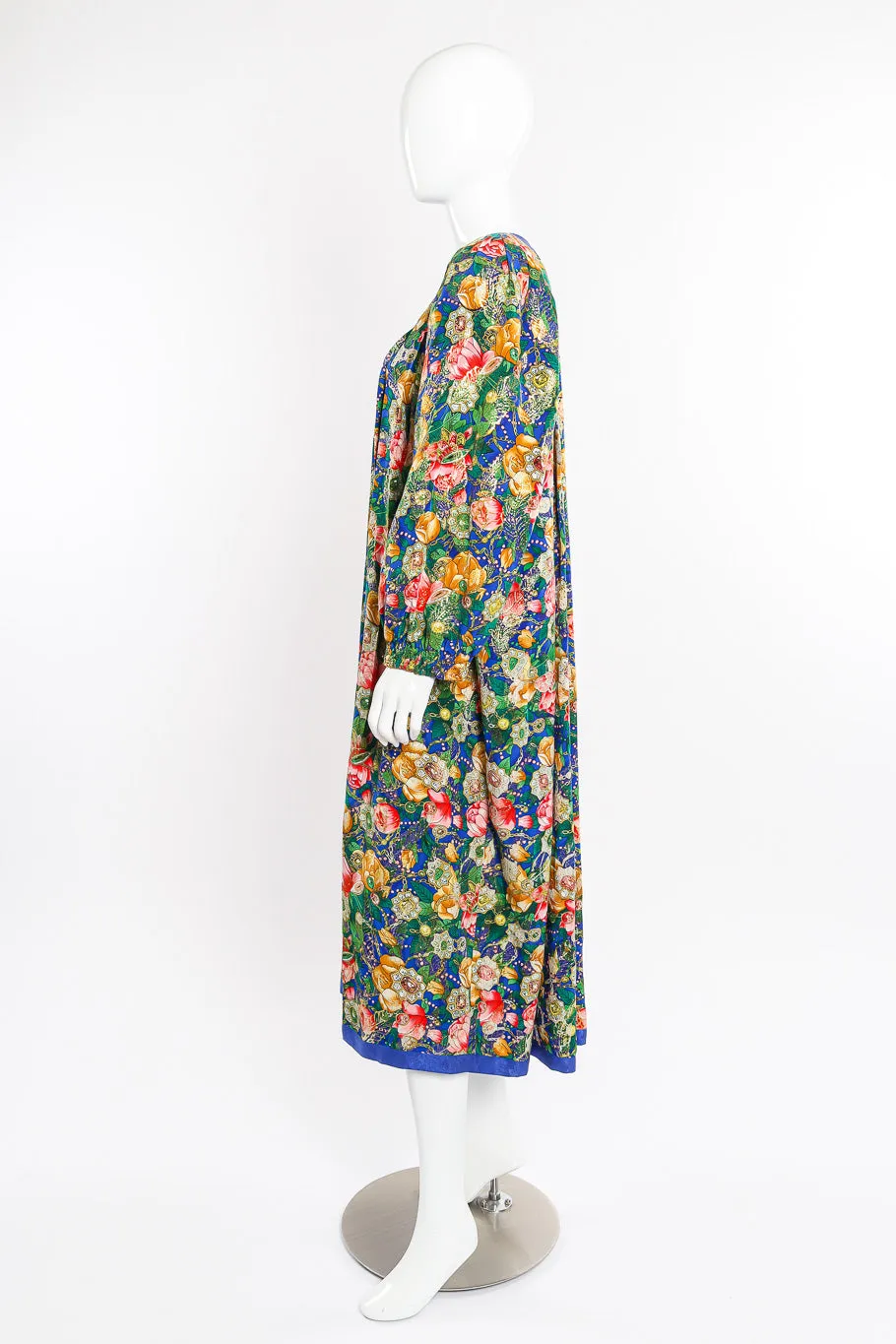 Floral Silk Swing Duster