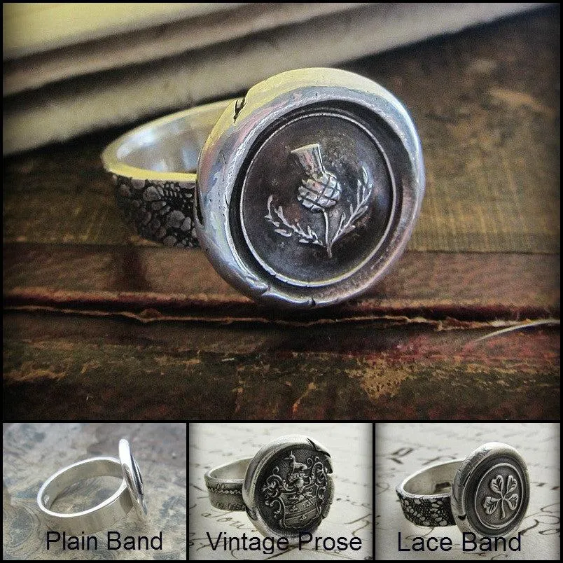 Four Leaf Clover Wax Seal Ring