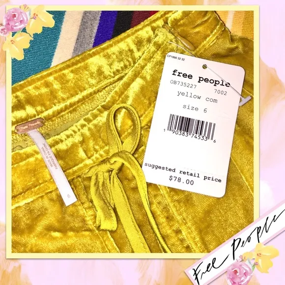 Free People Dance The Night Away Skort in Yellow / Gold