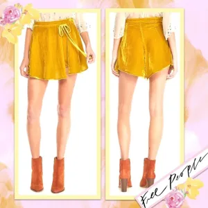 Free People Dance The Night Away Skort in Yellow / Gold
